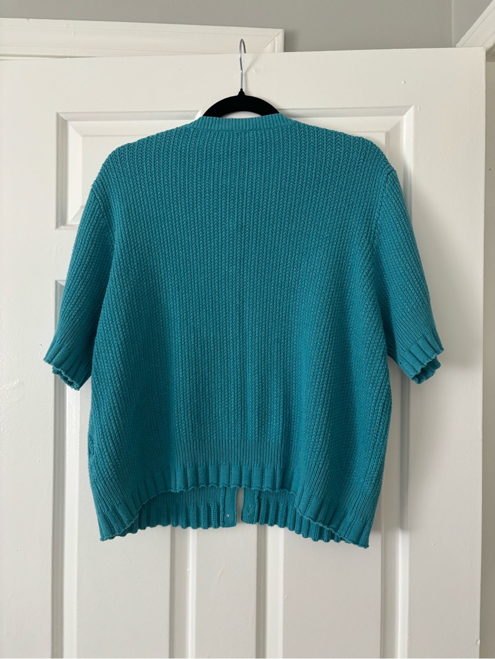Wrap London 100% Organic Cotton Turquoise Cardigan - Size 16 - Like New - Picture 8 of 10